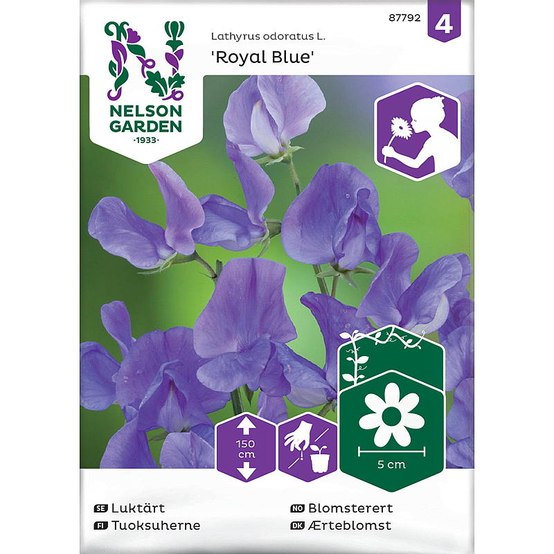 Nelson garden Frø Blomsterert Royal Blue, blå