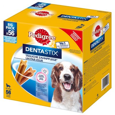Sparpaket! 168 x Pedigree DentaStix Tägliche Zahnpflege / Fresh