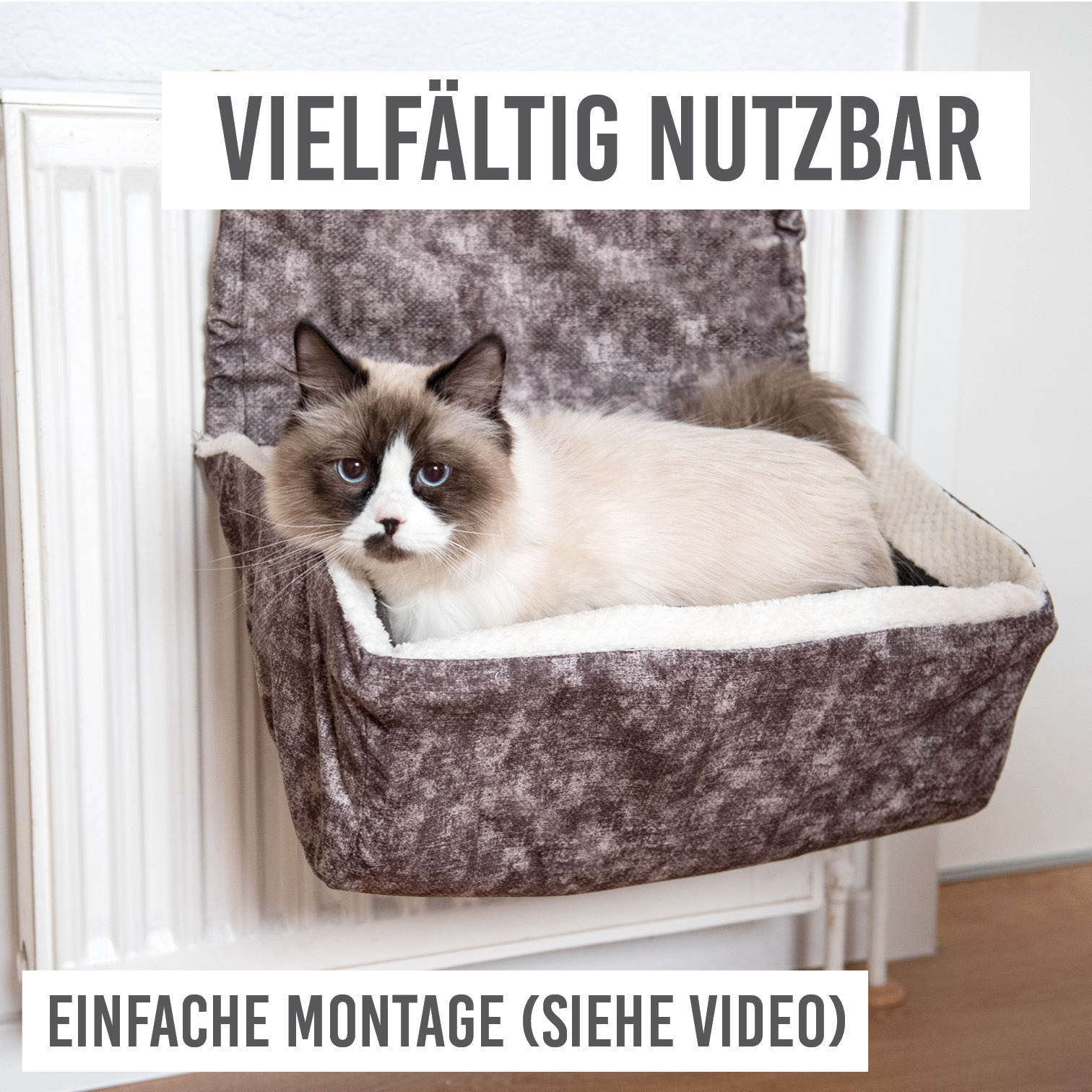 KaraLuna Katzenhängematten & Fensterliegeplätze KaraLuna Heizungsbett für Katzen braun
