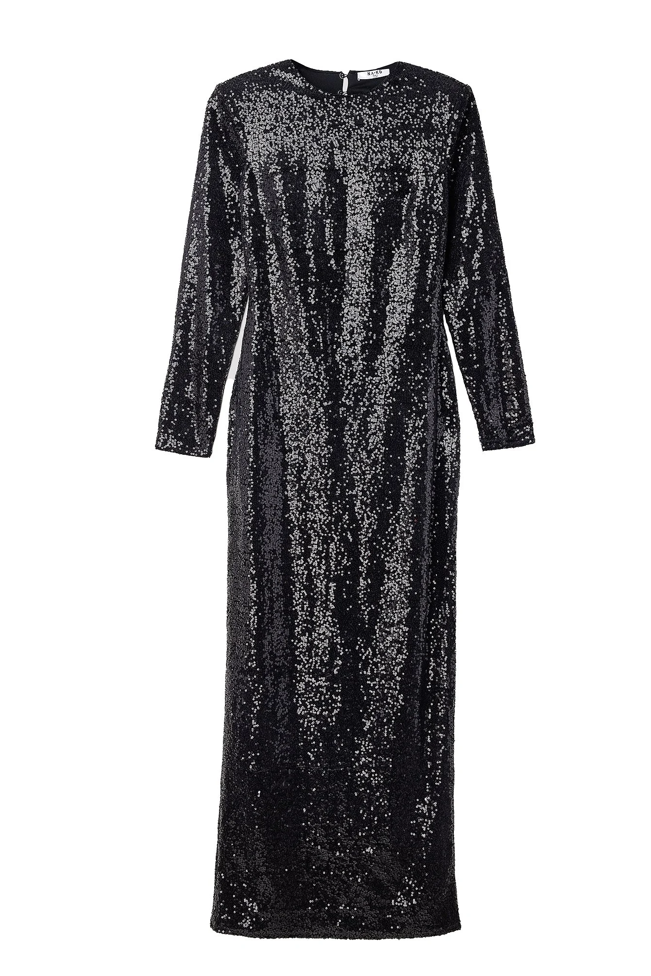 Pailletten-Maxikleid aus Samt