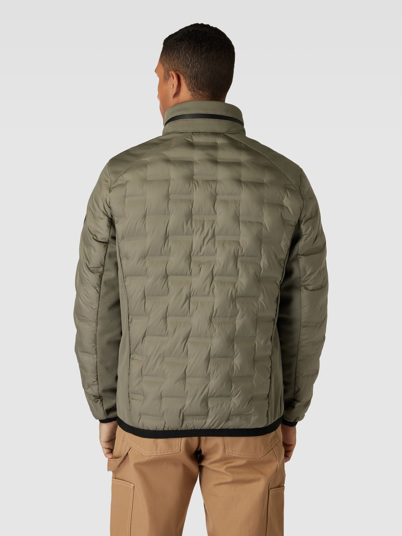 Jacke mit Strukturmuster in olivgrün