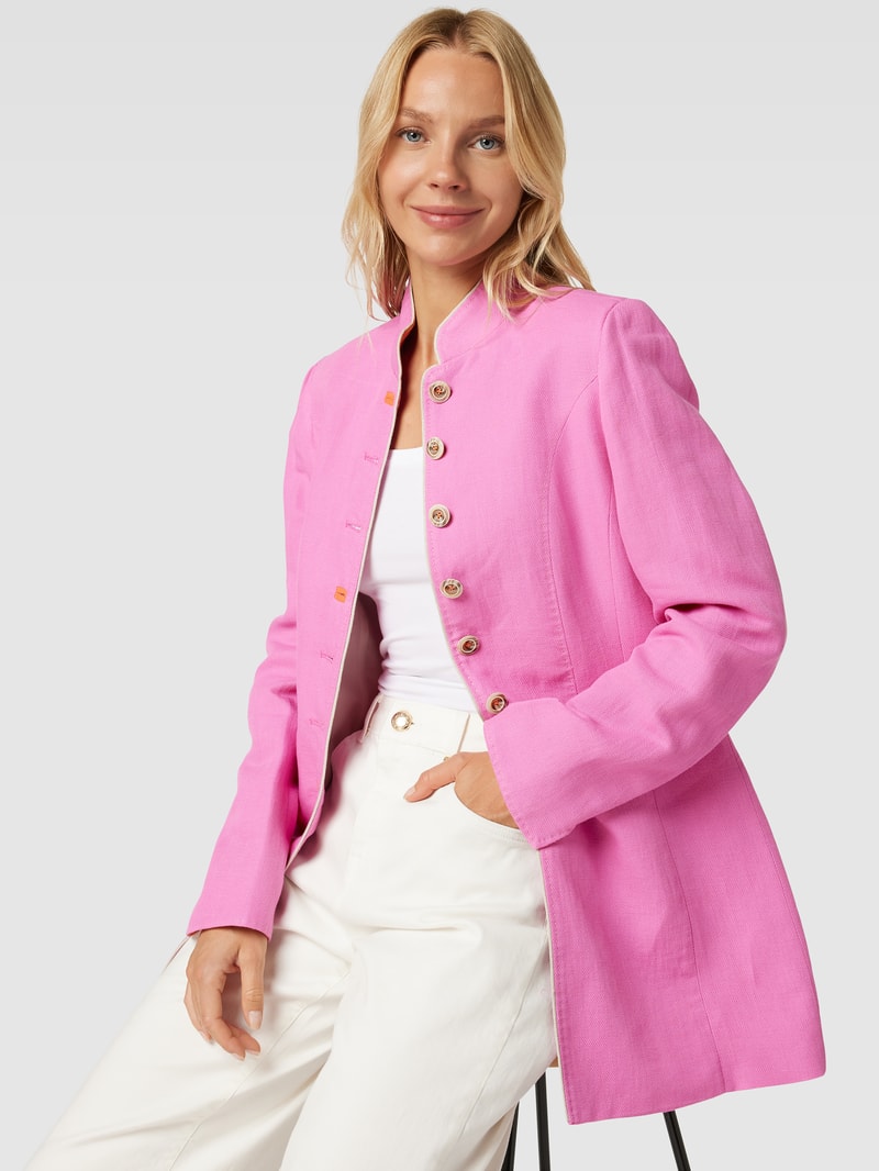 Blazer mit Stehkragen in pink