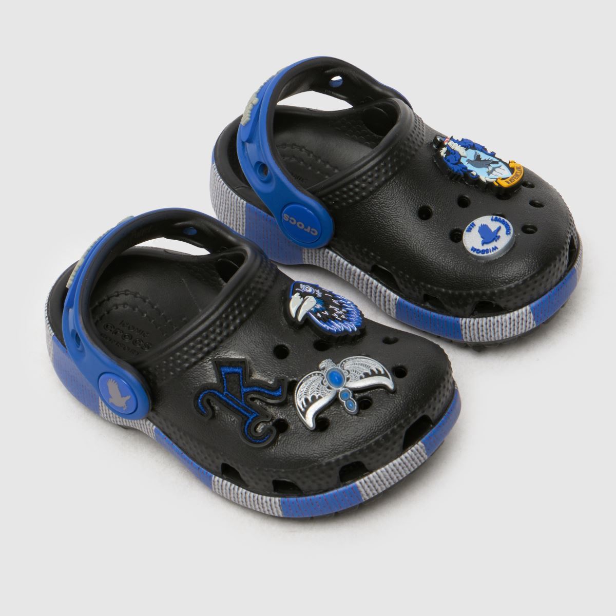 Crocs svarta och blå Ravenclaw träskor för småbarn