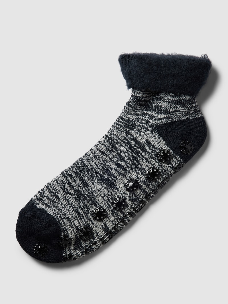 Socken mit Allover-Muster Modell 'WARM-UP' in schwarz