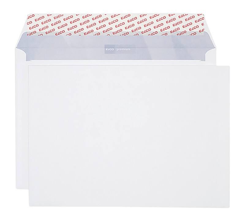 Elco Premium Briefumschläge Ohne Fenster C4 229 (B) x 324 (H) mm Abziehstreifen Weiß 100 g/m² 250 Stück