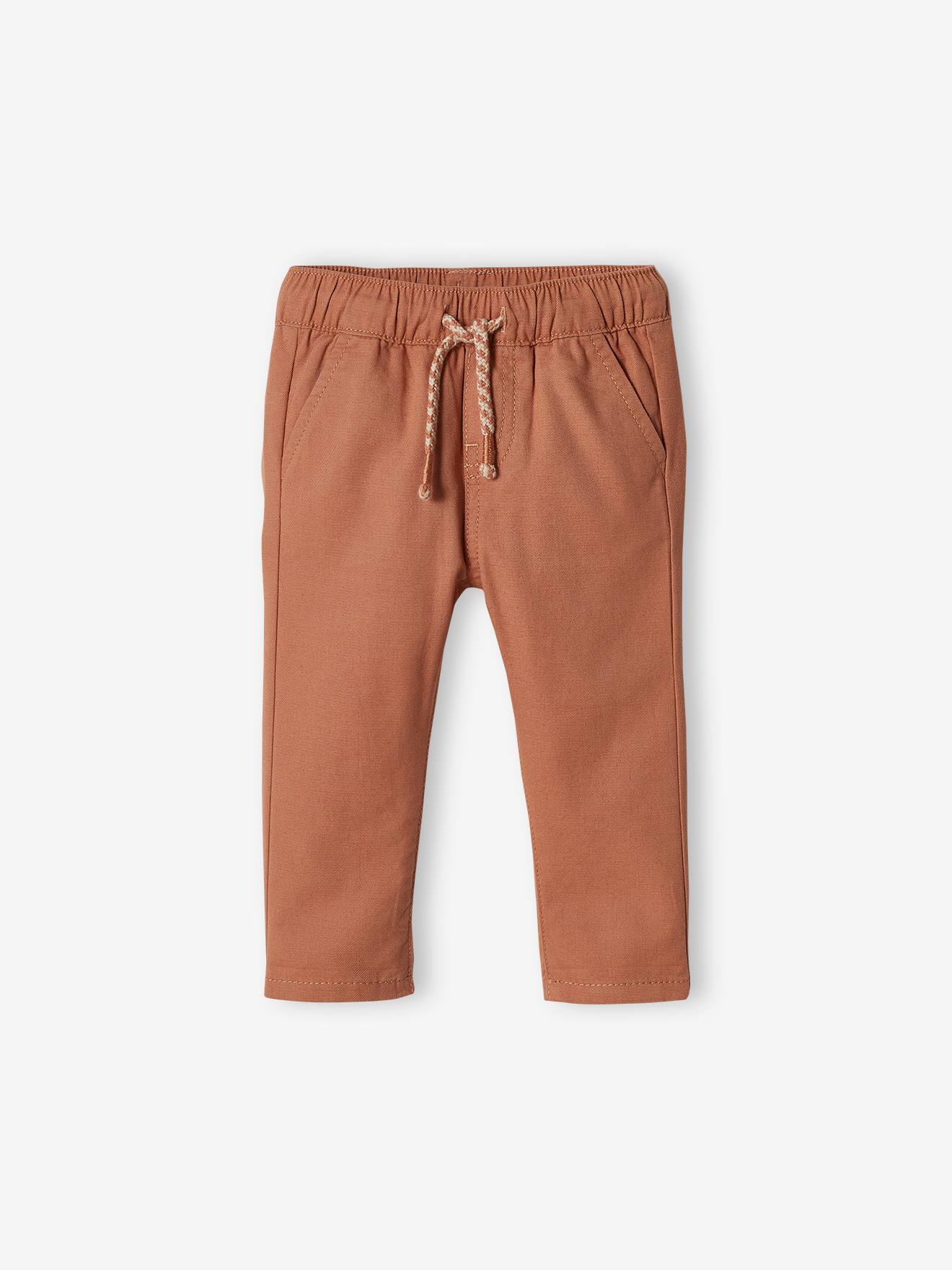 Vertbaudet Jungen Baby Stoffhose, Dehnbund Oeko-Tex - himmelblau