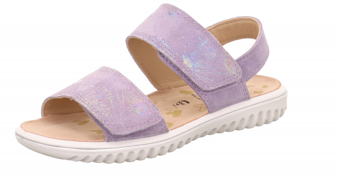 SPARKLE - LilaSandale mit Klettverschluss