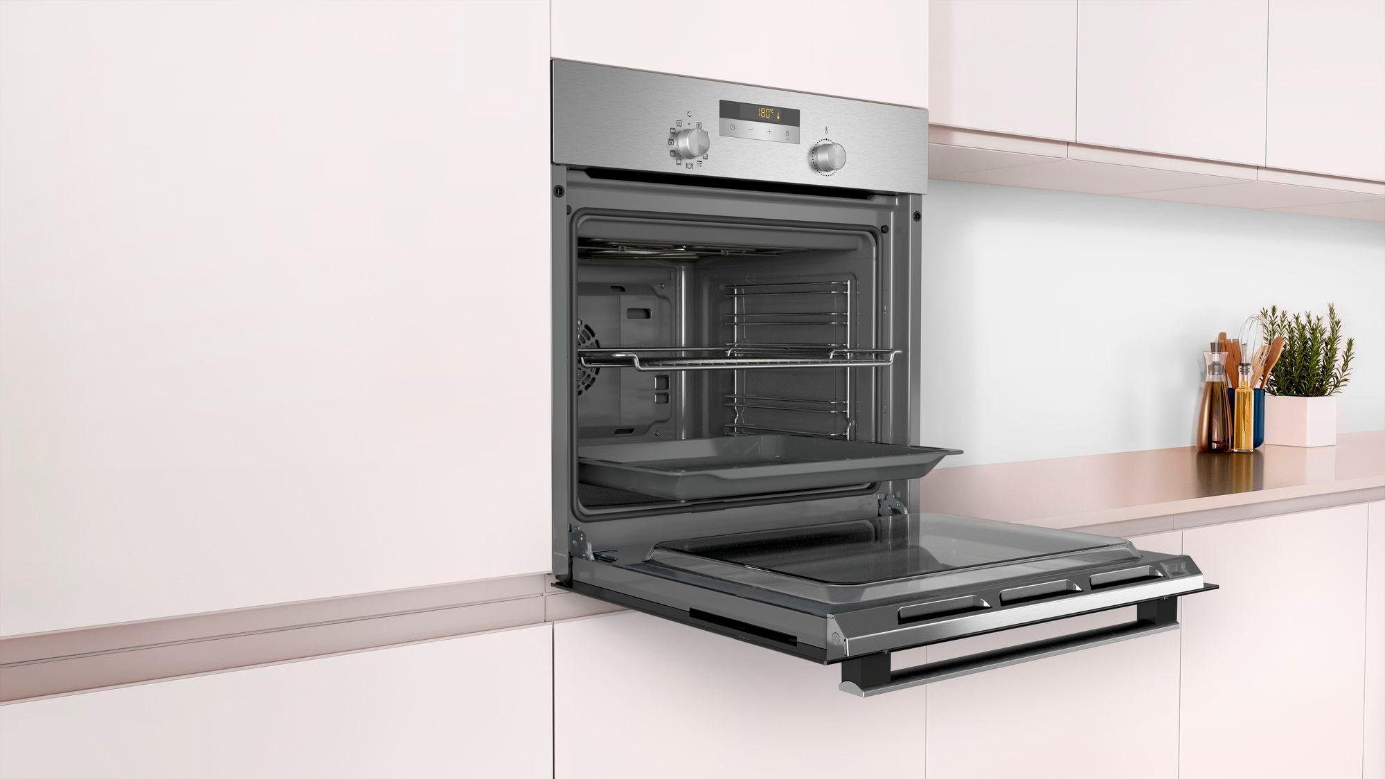 Constructa Pyrolyse Backofen CF2M77050, mit Teleskopauszug nachrüstbar, Pyrolyse-Selbstreinigung