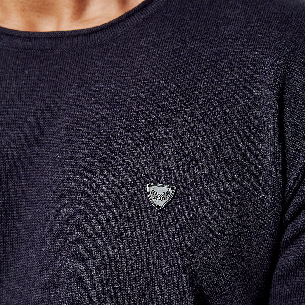 GREAT  Pull régular Homme bleu en 100% coton