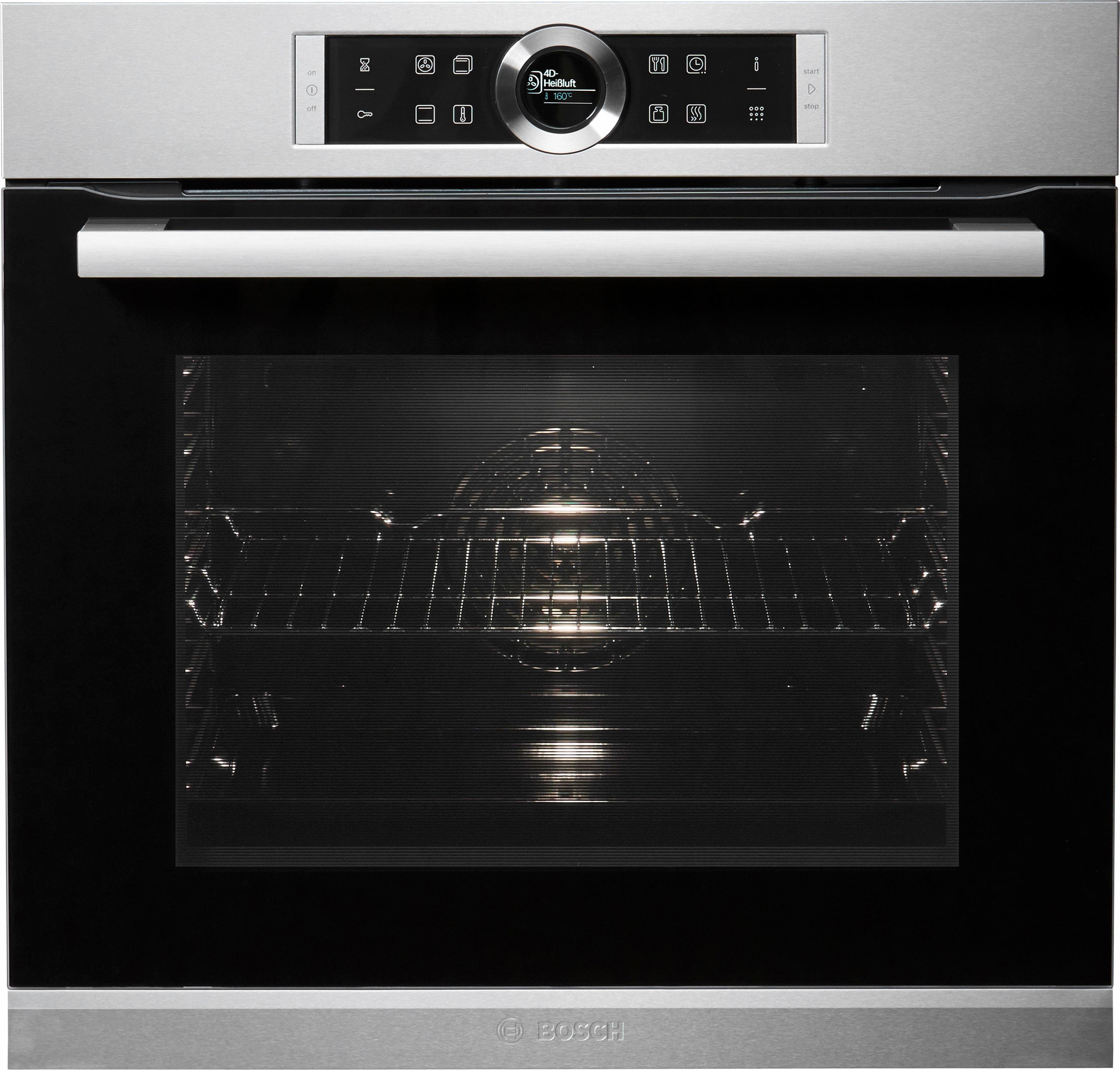 BOSCH Pyrolyse Backofen Serie 8 HBG675BS1, mit Teleskopauszug nachrüstbar, Pyrolyse-Selbstreinigung, mit AutoPilot