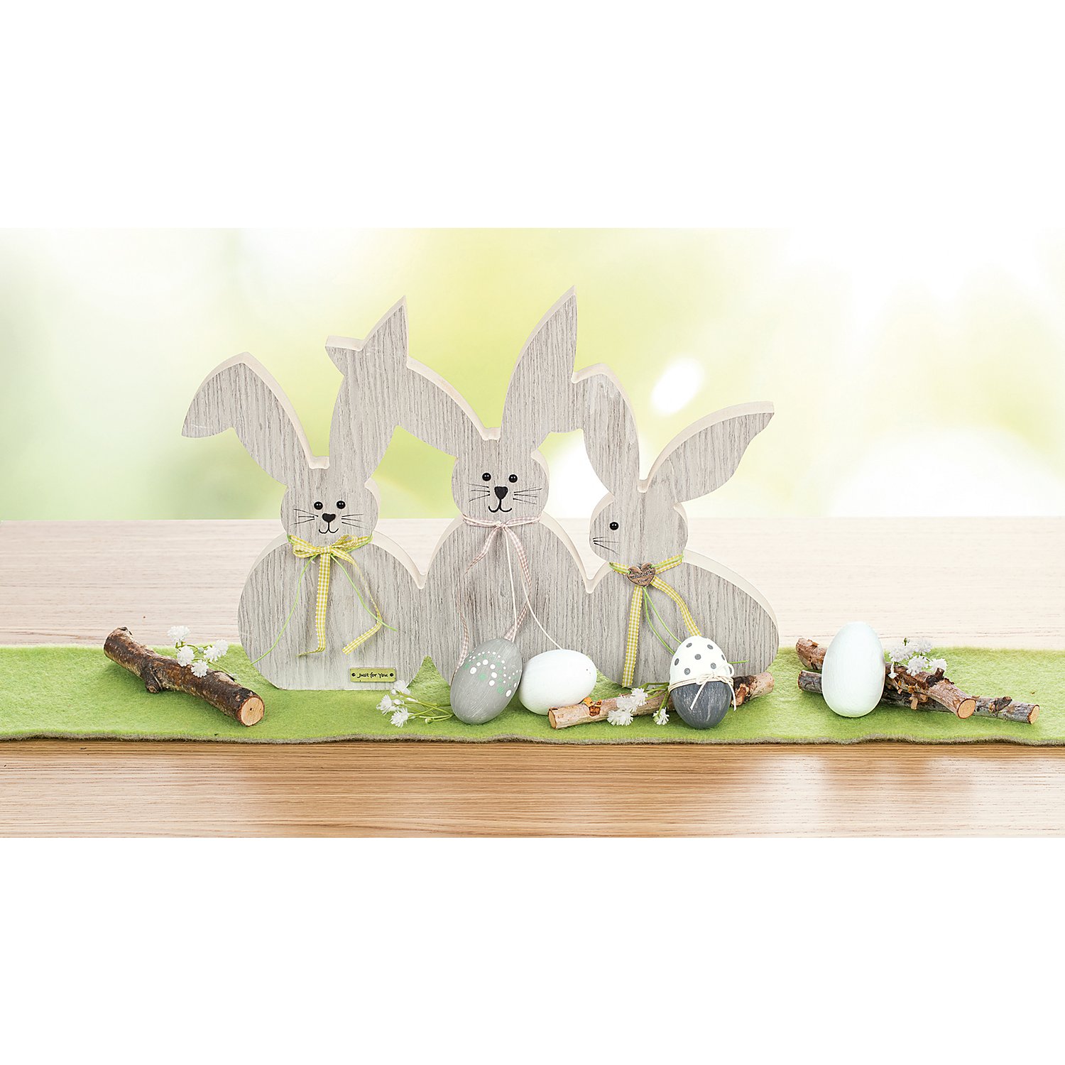 Wollband, zweifarbig, grau-grün, 15 cm, 1 m