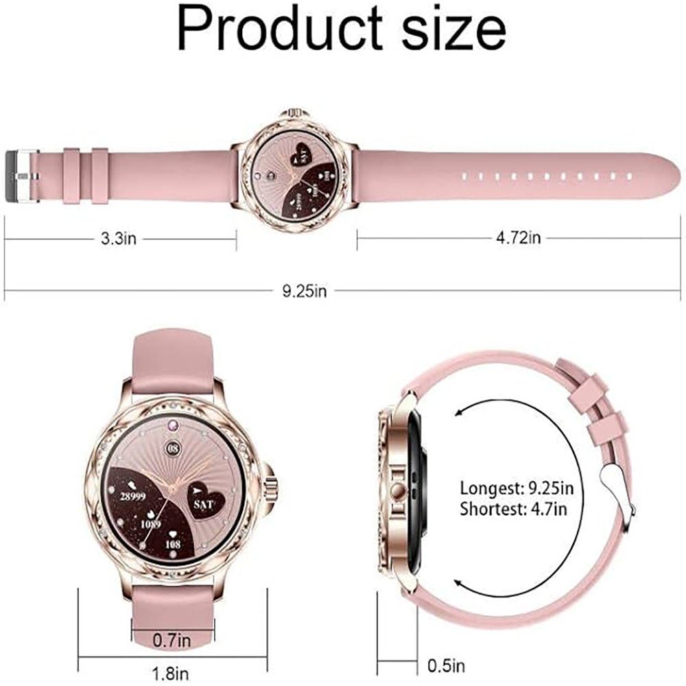 Mutoy Smartwatch, Fitness Tracker Uhr, Damen Herren Smartwatch Smartwatch (Fitnessuhr mit Telefonfunktion 1,2