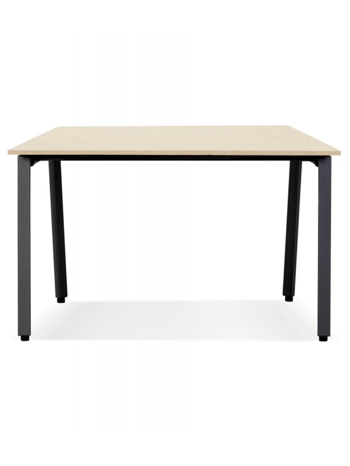 KADIMA DESIGN Besprechungstisch Holz Metall | Elegantes Design in Beige-Schwarz günstig kaufen