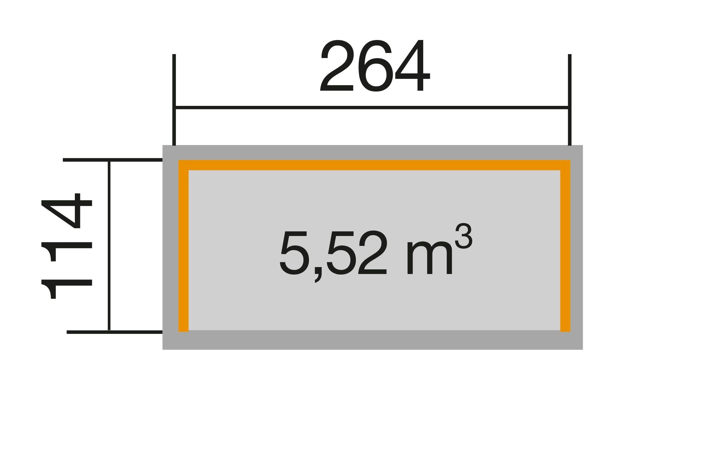 weka Kaminholzregal Brennholzlager 663 B Gr.2, BxTxH:310x130x204 cm, extrastabile 19 mm Glattkantbretter