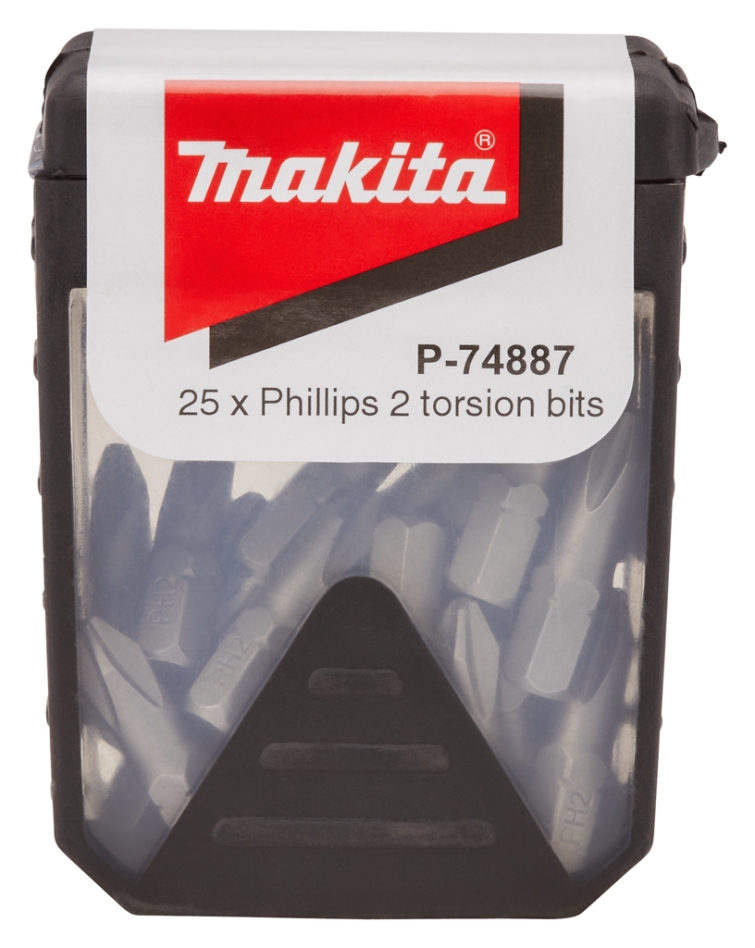 Makita Accessories P-74887 Bit de șurubelniță PH2x25mm 25 bucăți