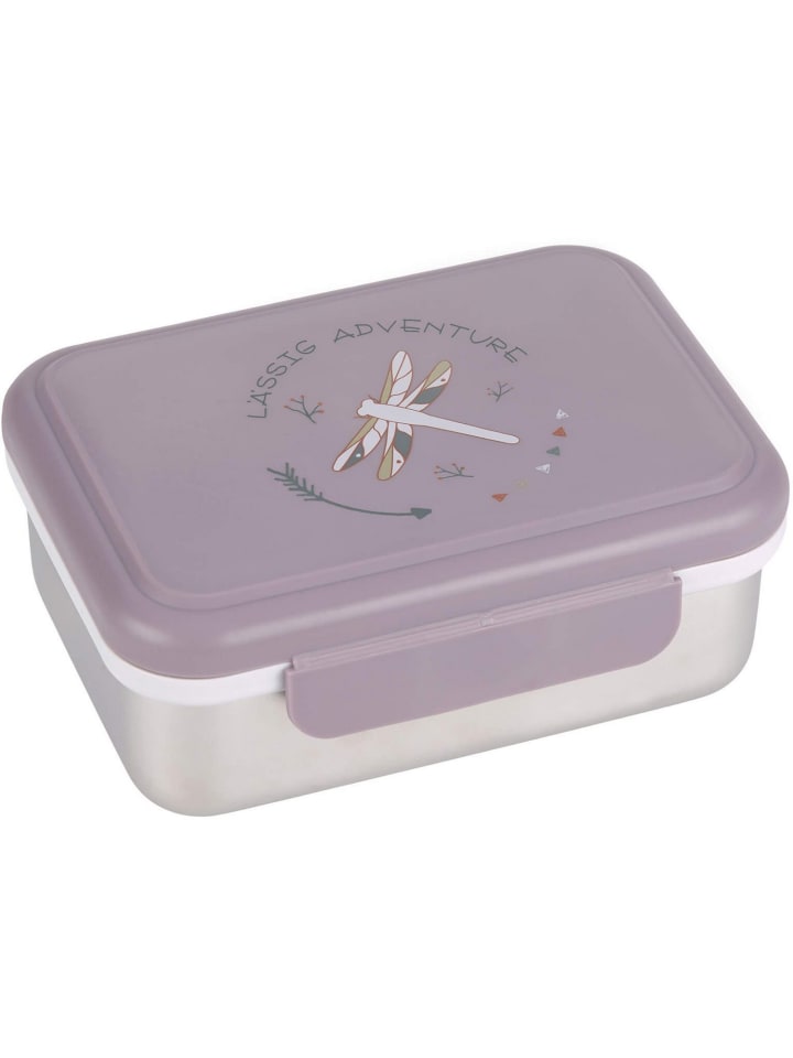 Lässig Kinder Brotdose Edelstahl - Lunchbox, Adventure Libelle in Lila günstig kaufen onesize