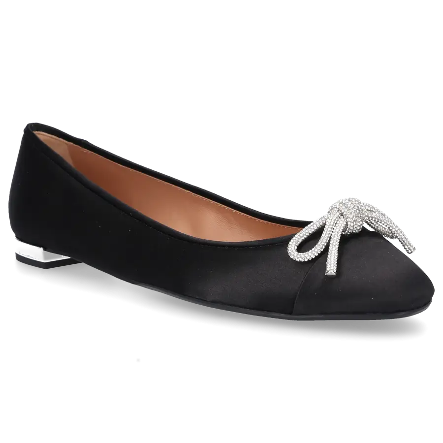 Aquazzura - Ballerinas PARISINA Satin - schwarz