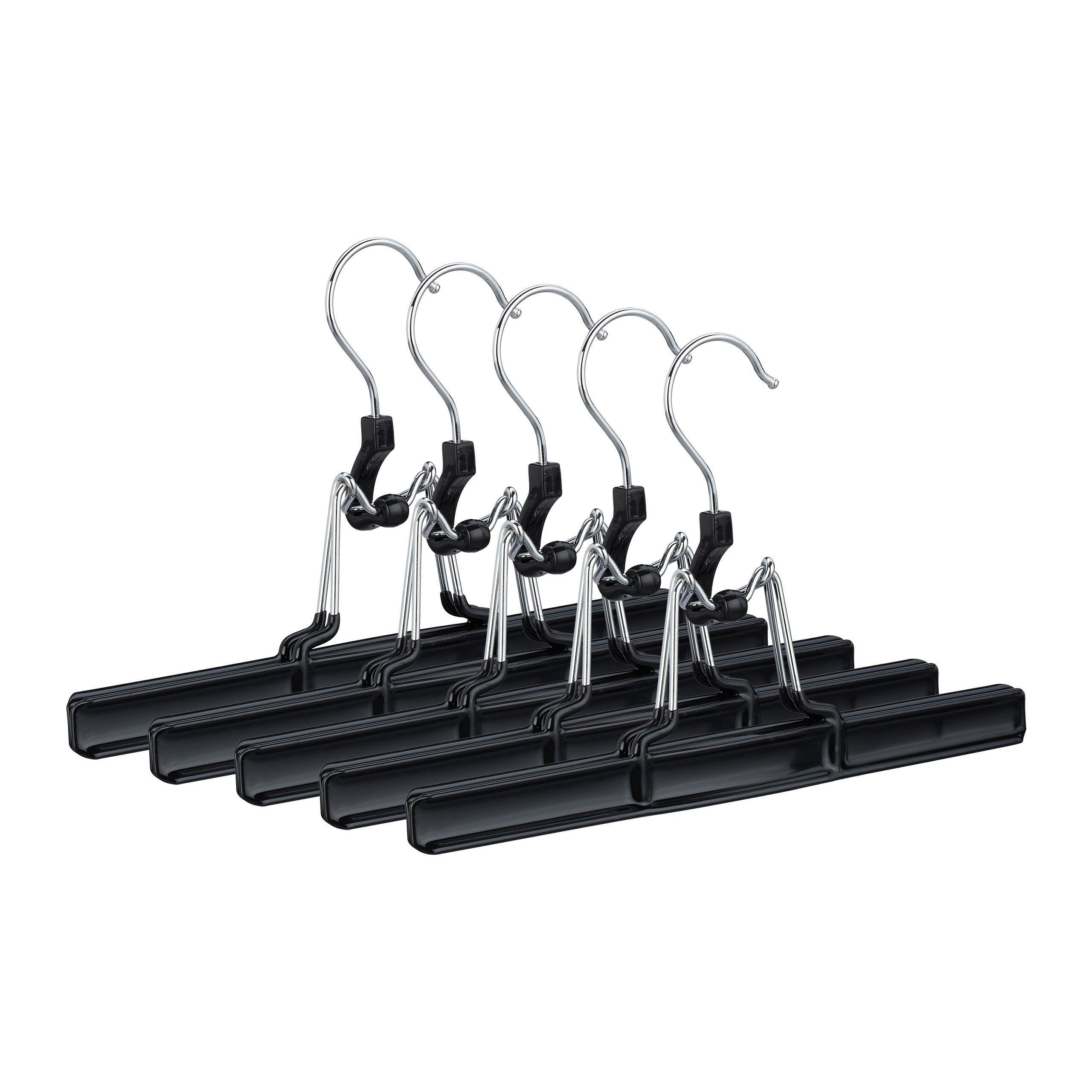 relaxdays Kleiderbügel Hosenbügel Metall, 5er Pack
