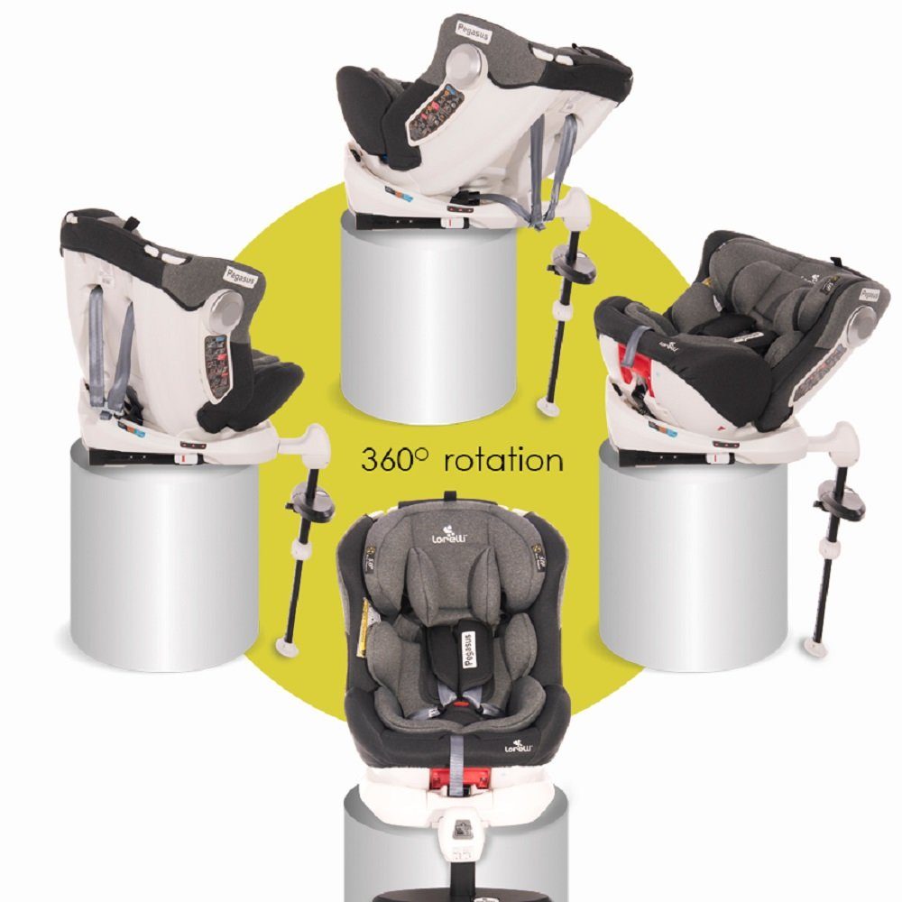 Lorelli Autokindersitz Kindersitz Pegasus Gruppe 0+/1/2/3, bis: 36 kg, (0-36 kg) Isofix verstellbar, Kissen