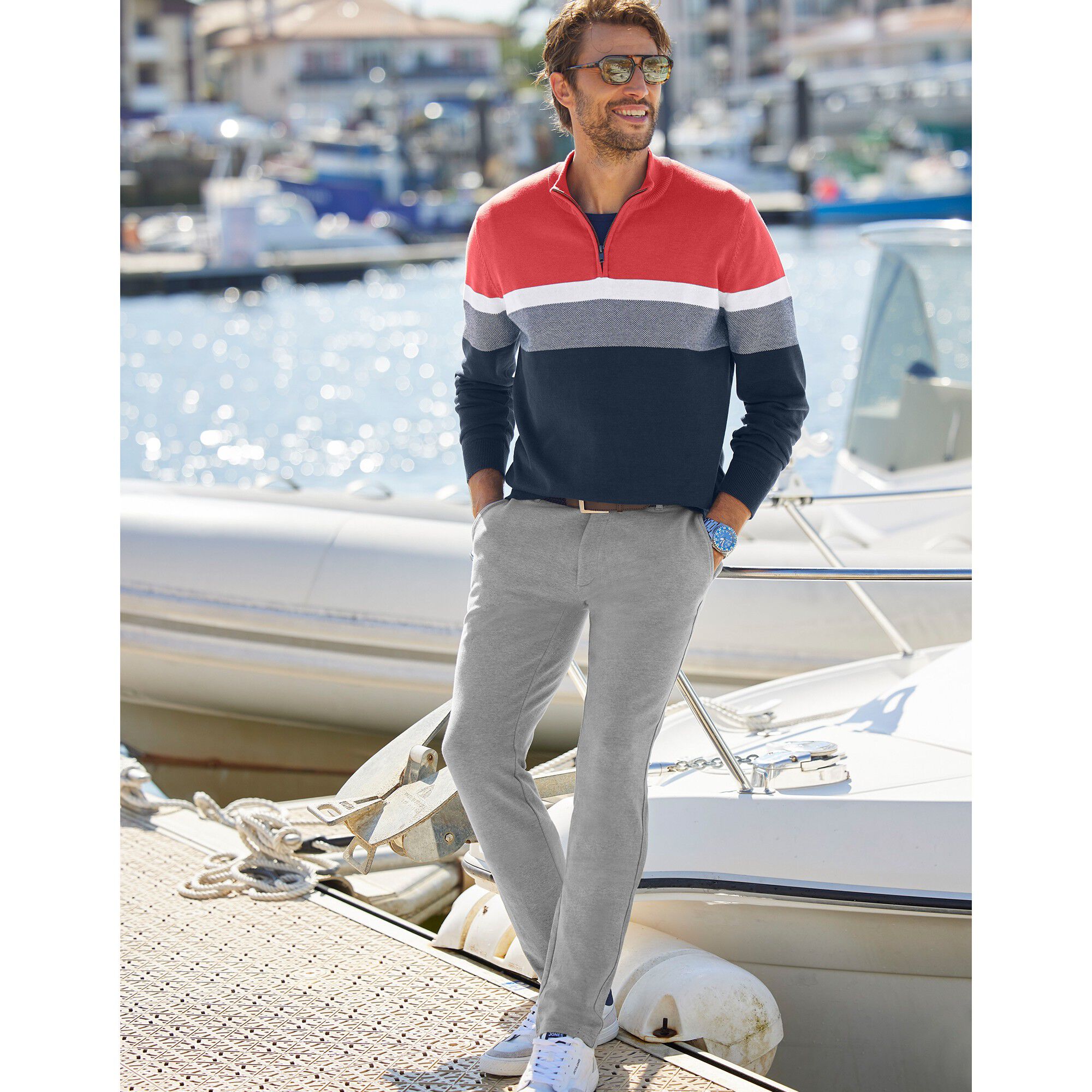Pantalon en molleton coupe chino