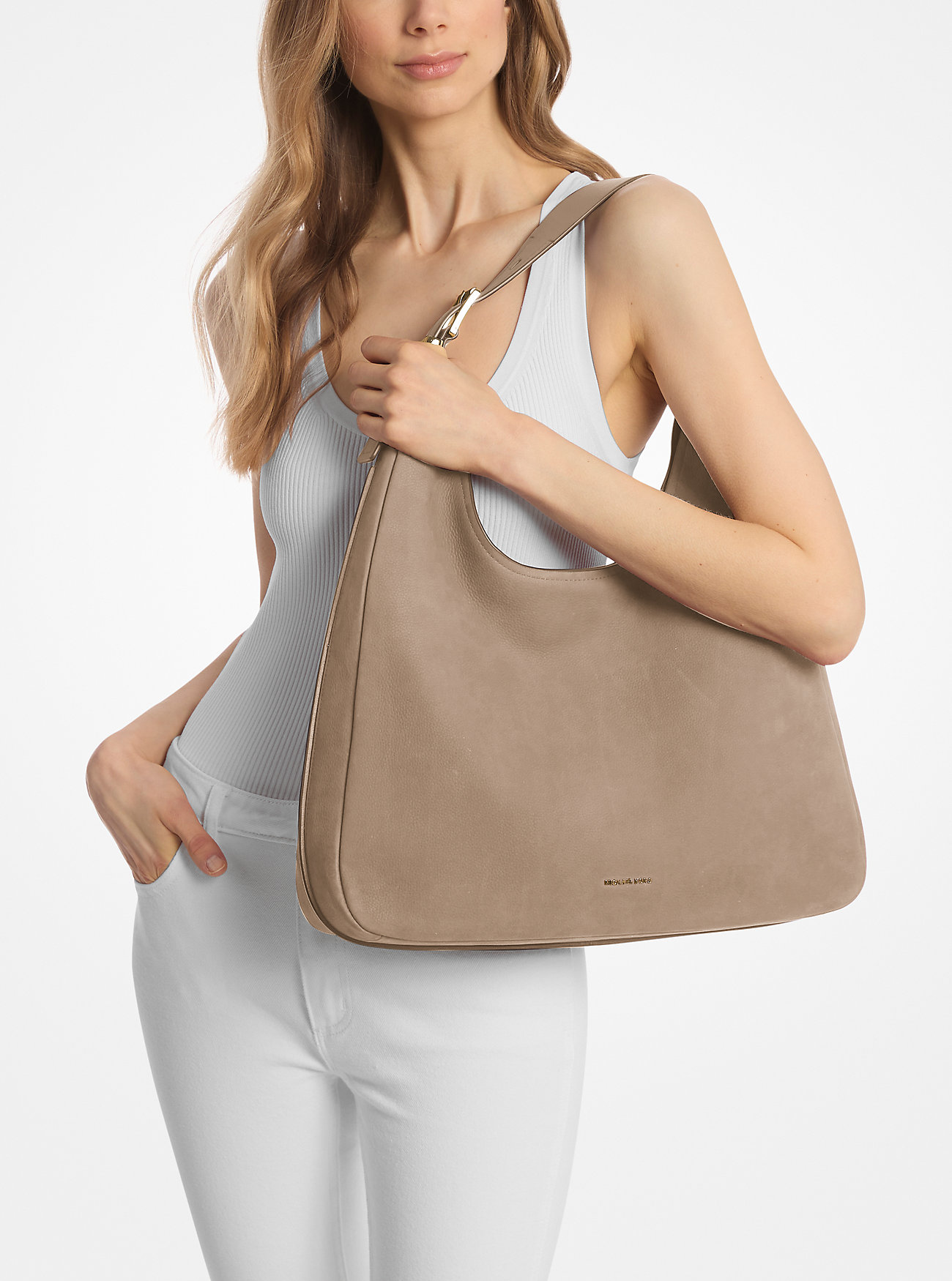 Nolita Stor Nubuck Hobo Skulderveske - BJØRK