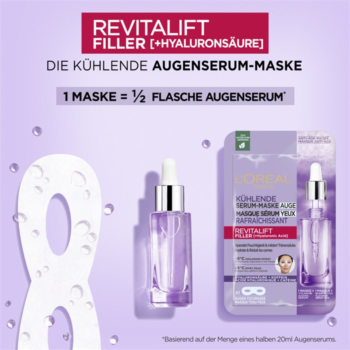 Filler kühlende Augen Serum-Maske