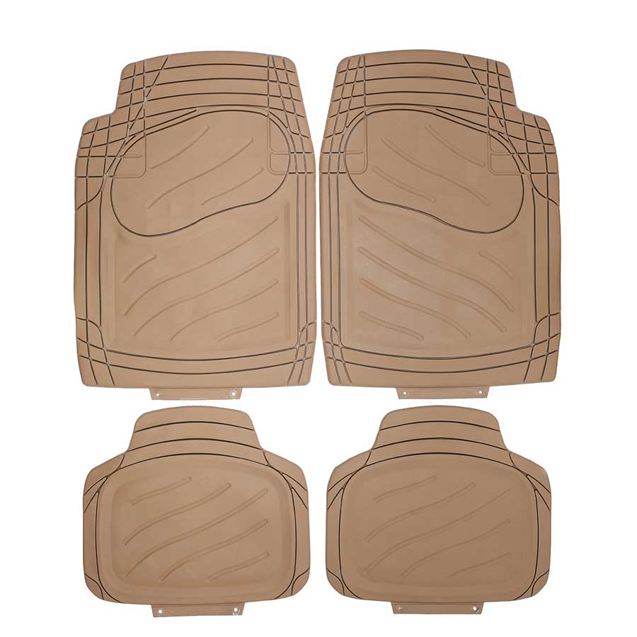 Norauto Universal Gummi-Fußmatten im 4-teiligem Set, cream - ATU