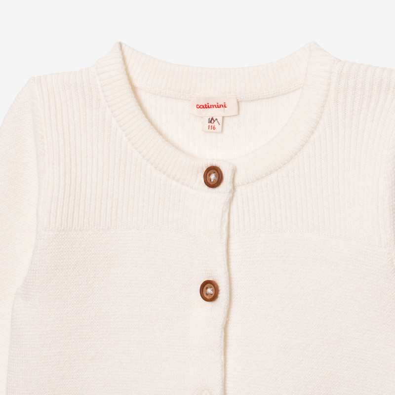 Cardigan bébé tricot écru beige Catimini