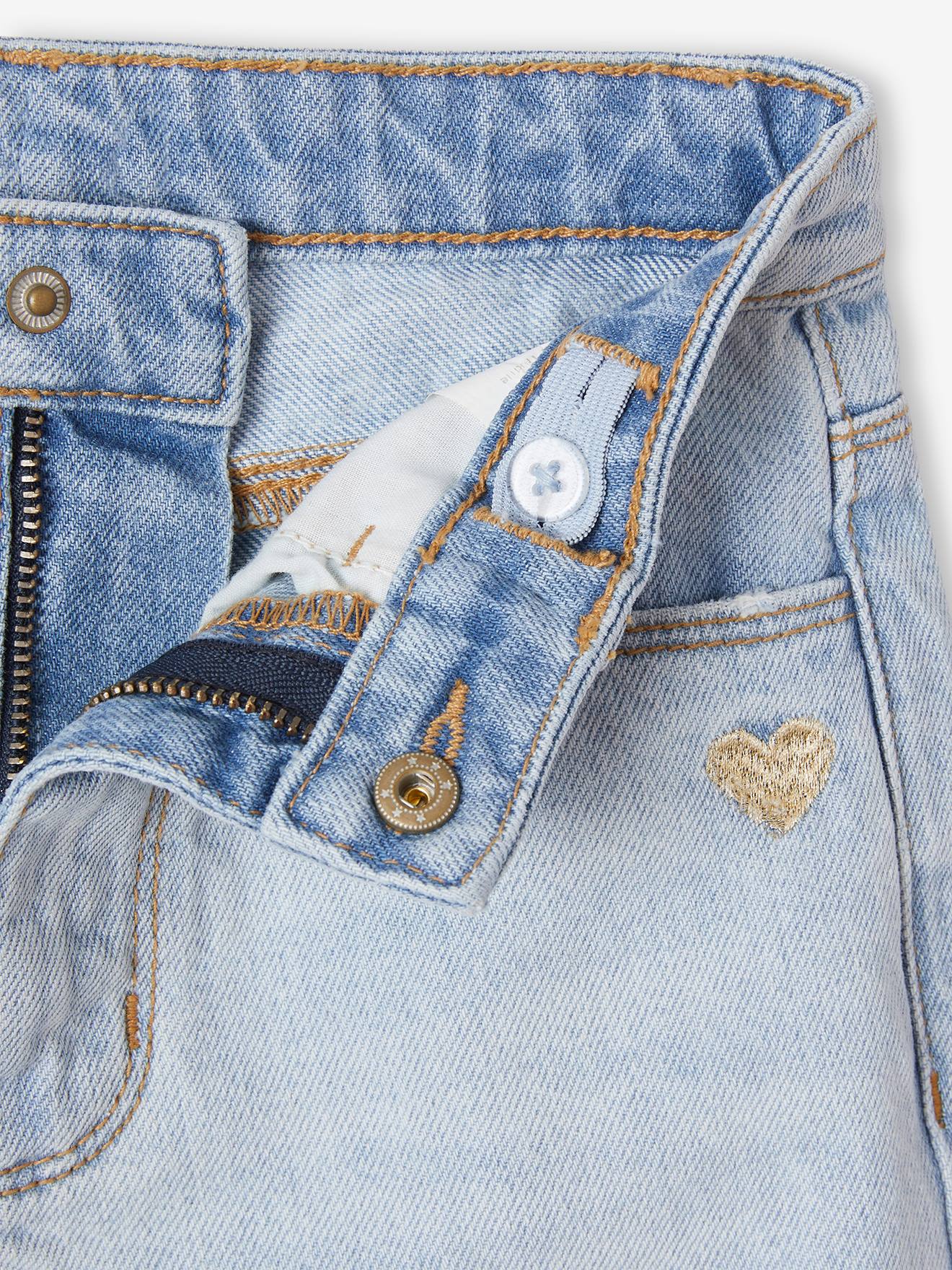 Vertbaudet Mädchen Flare-Jeans - anthrazit