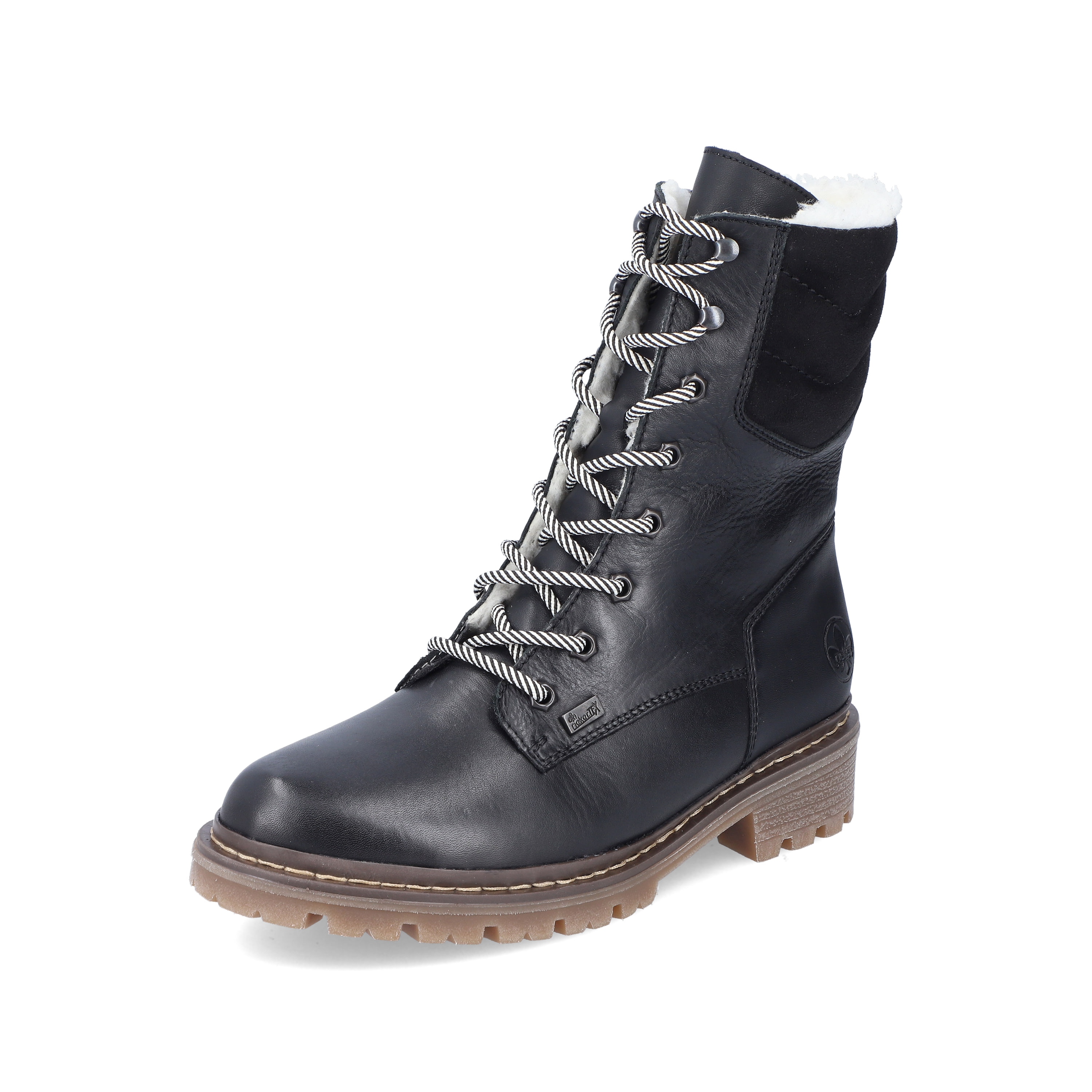 Rieker Damen Schnürstiefel tiefschwarz