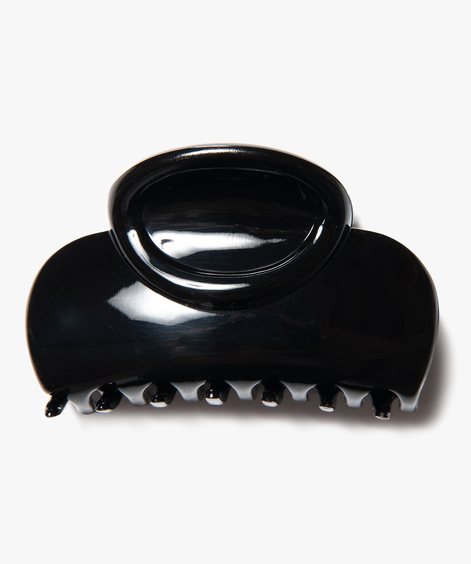 Pince crabe femme pour les cheveux forme arrondie noir | GEMO