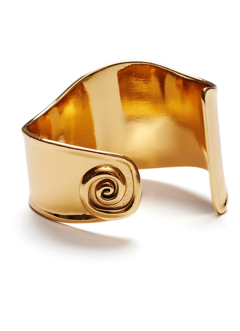 ANNI LU Swirly Square bangle gold plated