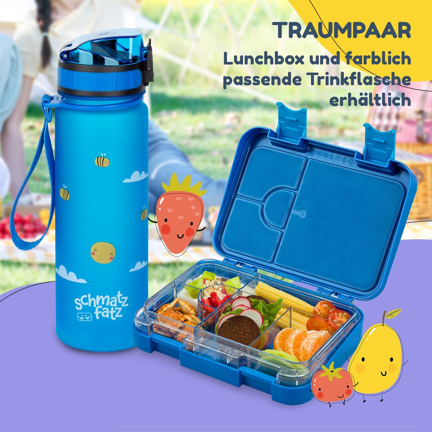 Klarstein Frischhaltedose schmatzfatz junior Lunchbox, Kunststoff
