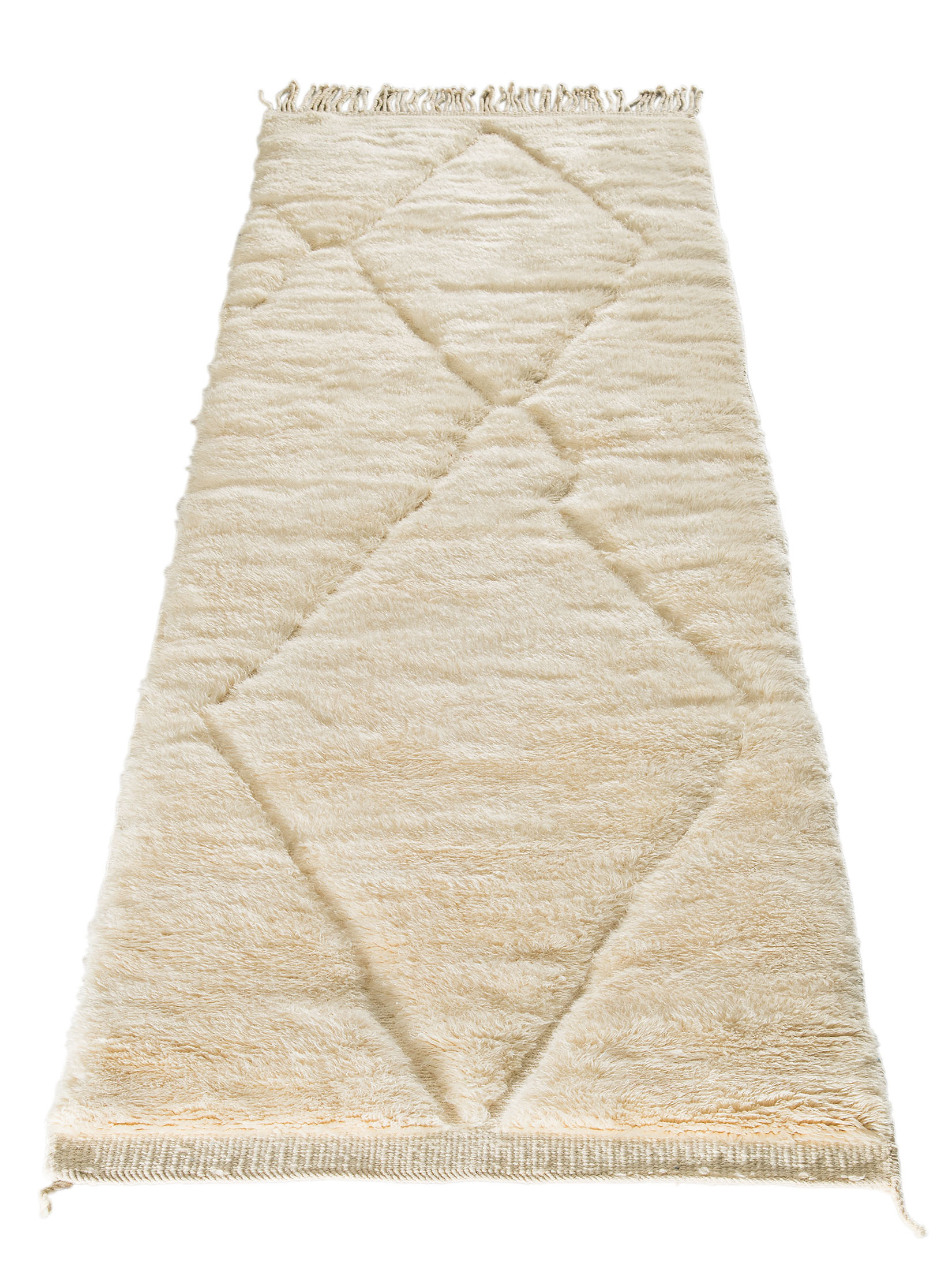 Beni Ourain ca. 96 x 354 cm, Unikat / Einzelstück