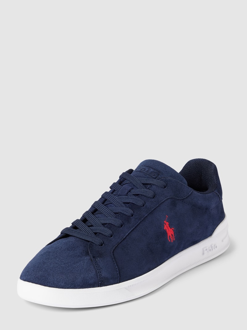 Sneaker mit Label-Detail in marineblau