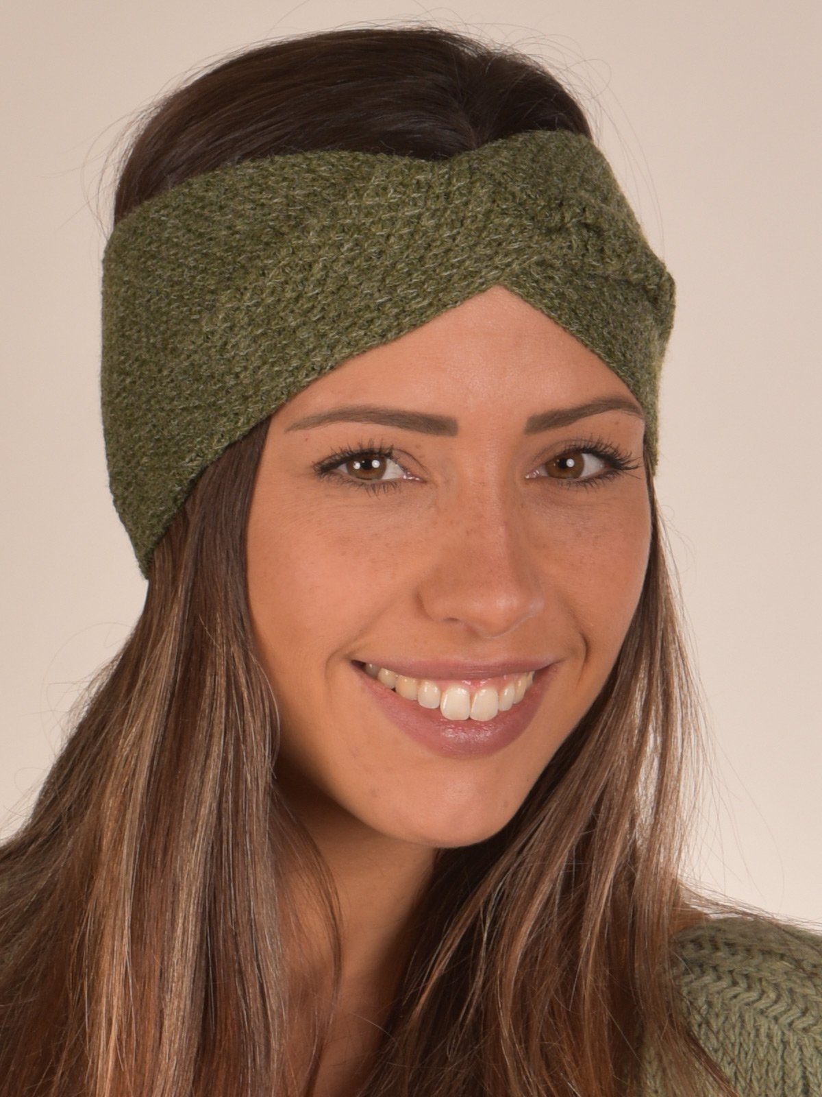 styleBREAKER Stirnband (1-St) Strick Stirnband Waffelpatent Muster