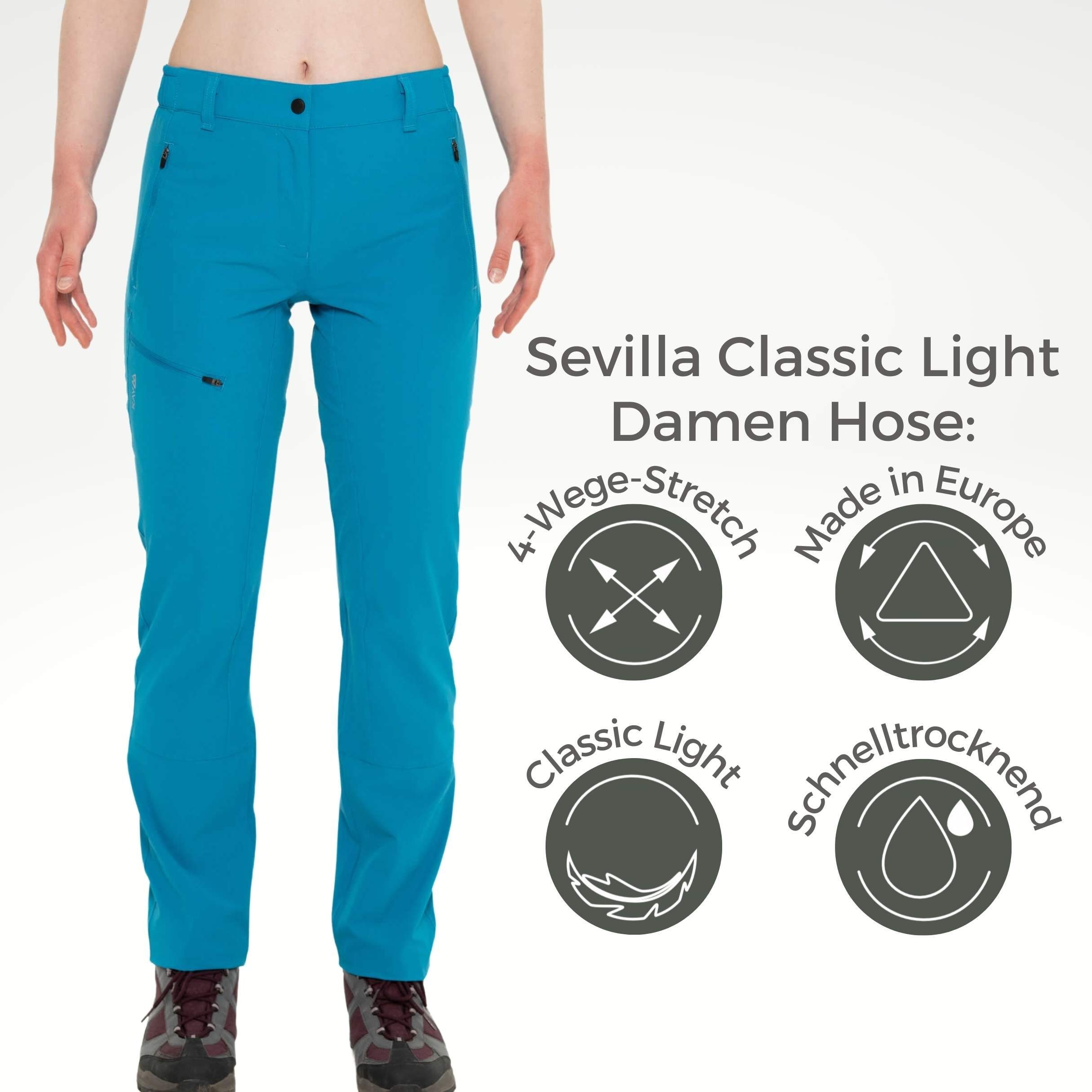 Kaymountain Trekkinghose Damen Trekking Wander Outdoor Hose Sevilla Classic Light Laguna 46