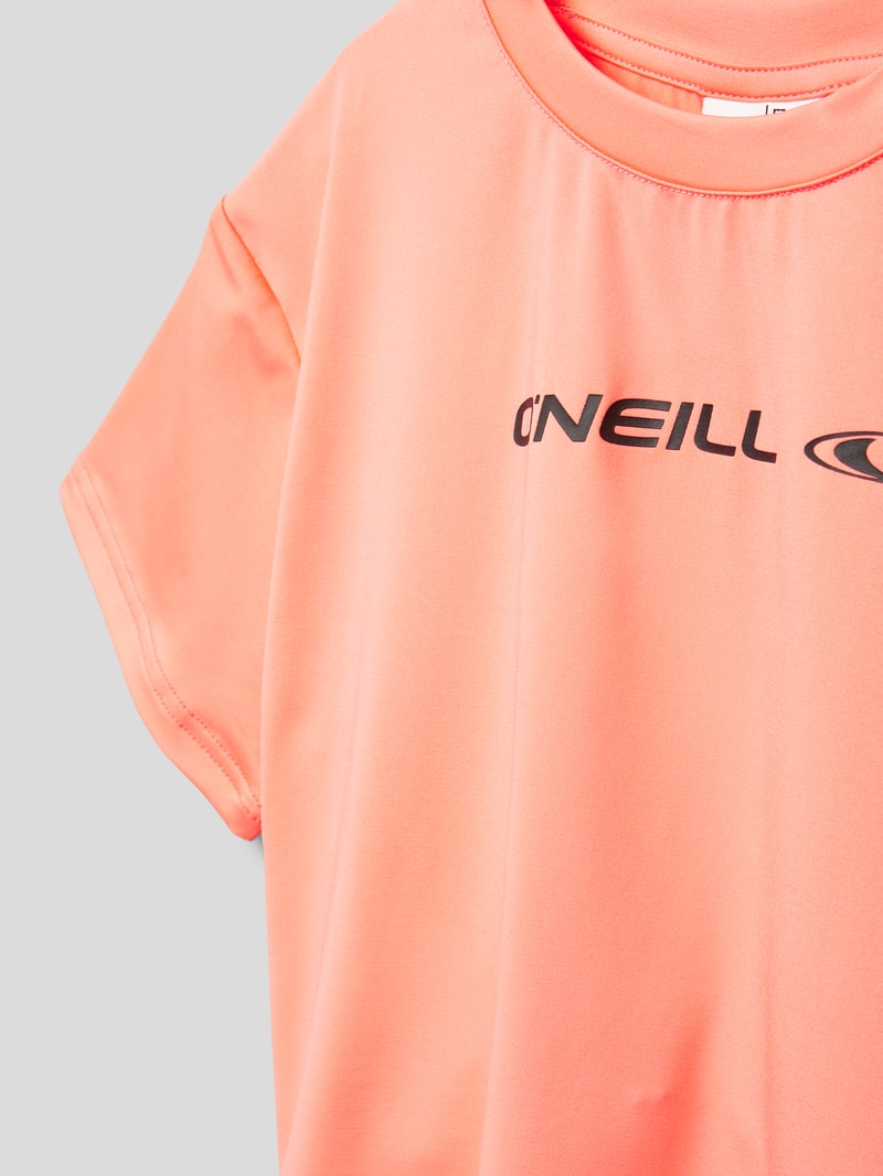 T-Shirt mit Label-Print Modell 'RUTILE' in pink