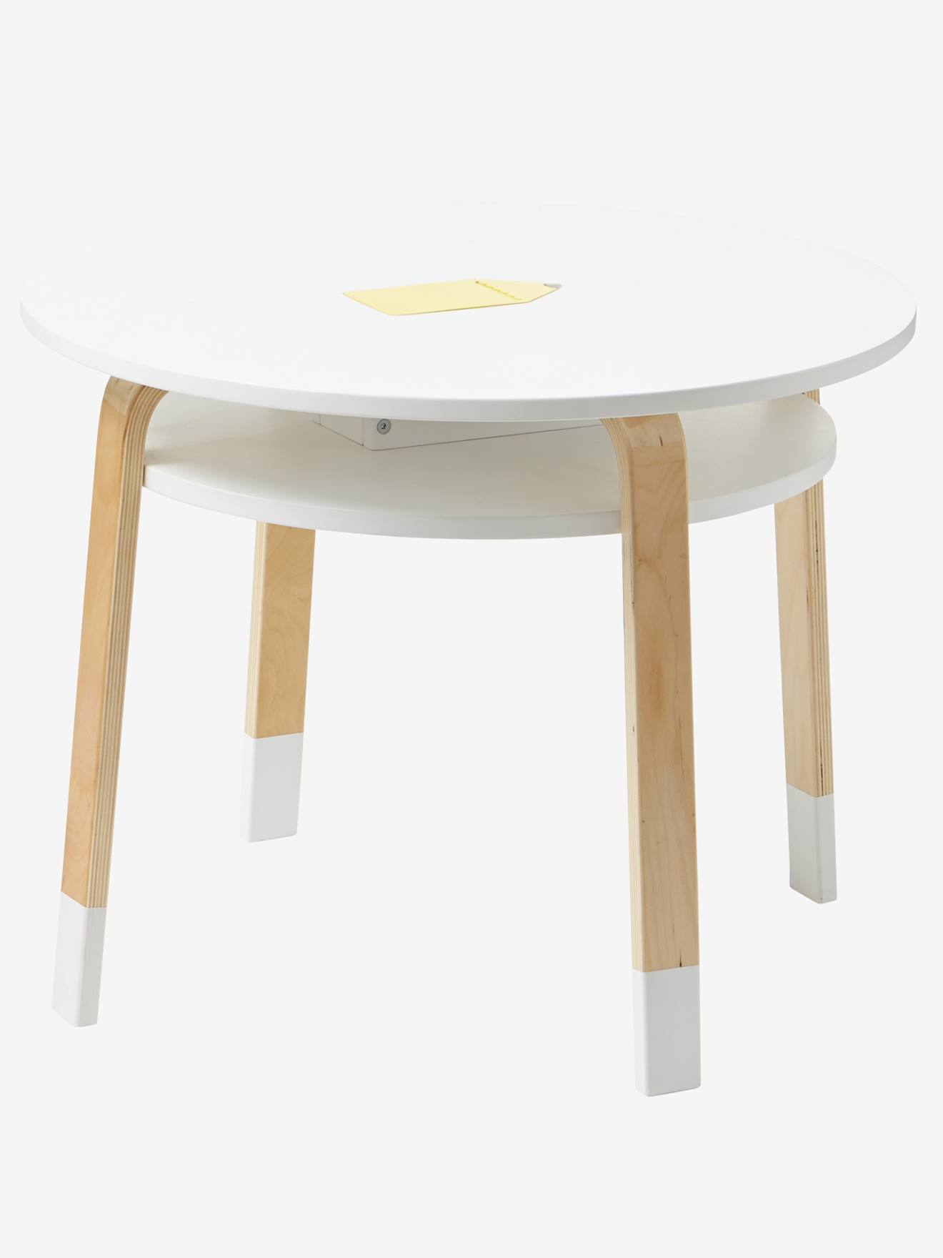Vertbaudet Runder Kinder Spieltisch COLOR - weiß/natur