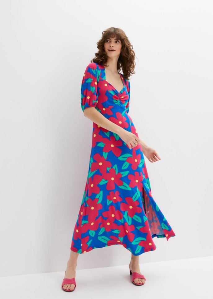 Midikleid mit Schlitz