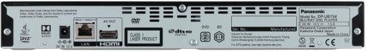 Panasonic DP-UB154EG Blu-ray-Player (4k Ultra HD, LAN (Ethernet), 4K Upscaling, Ultra HD)