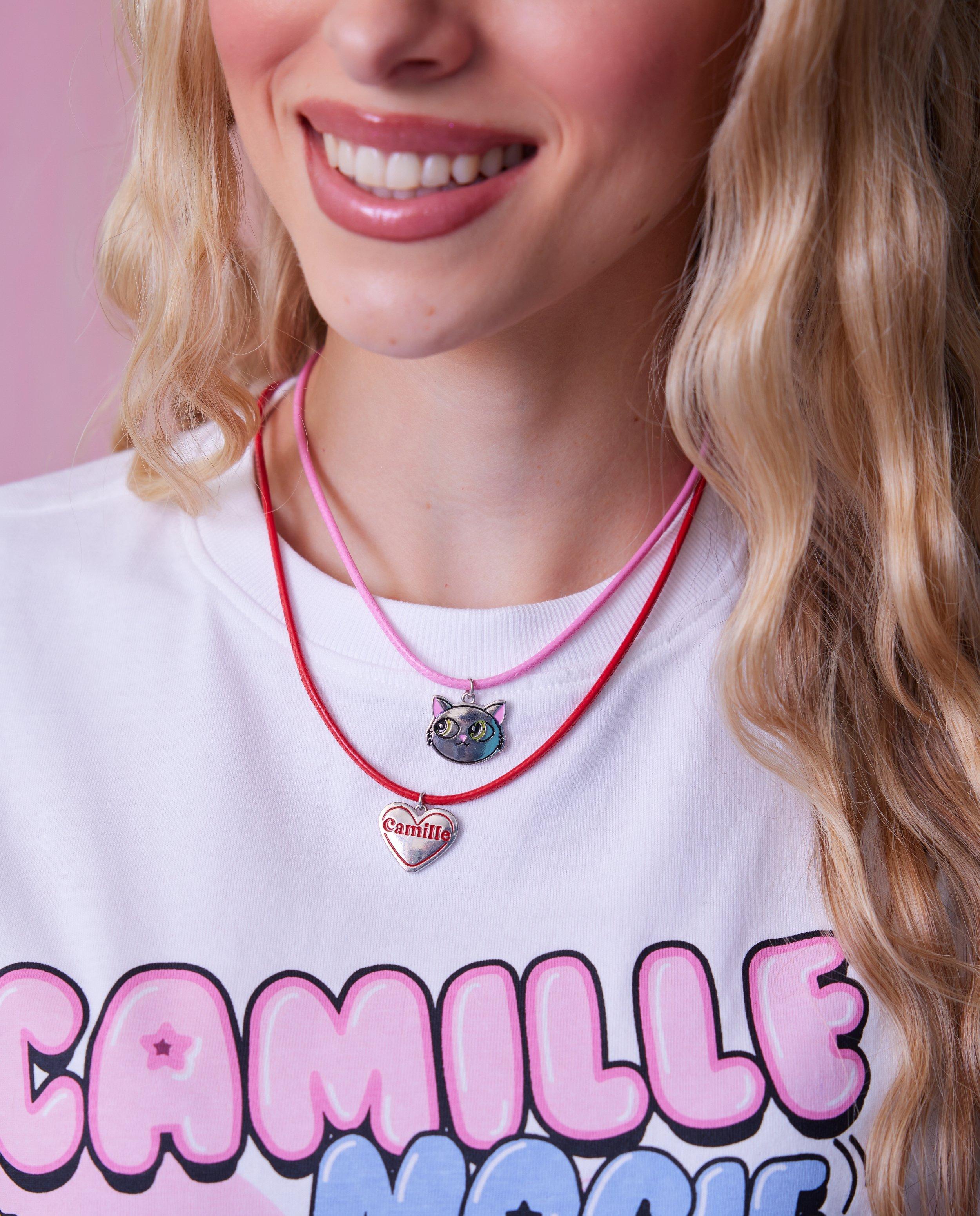 Set de 2 coliere CAMILLE gri deschis