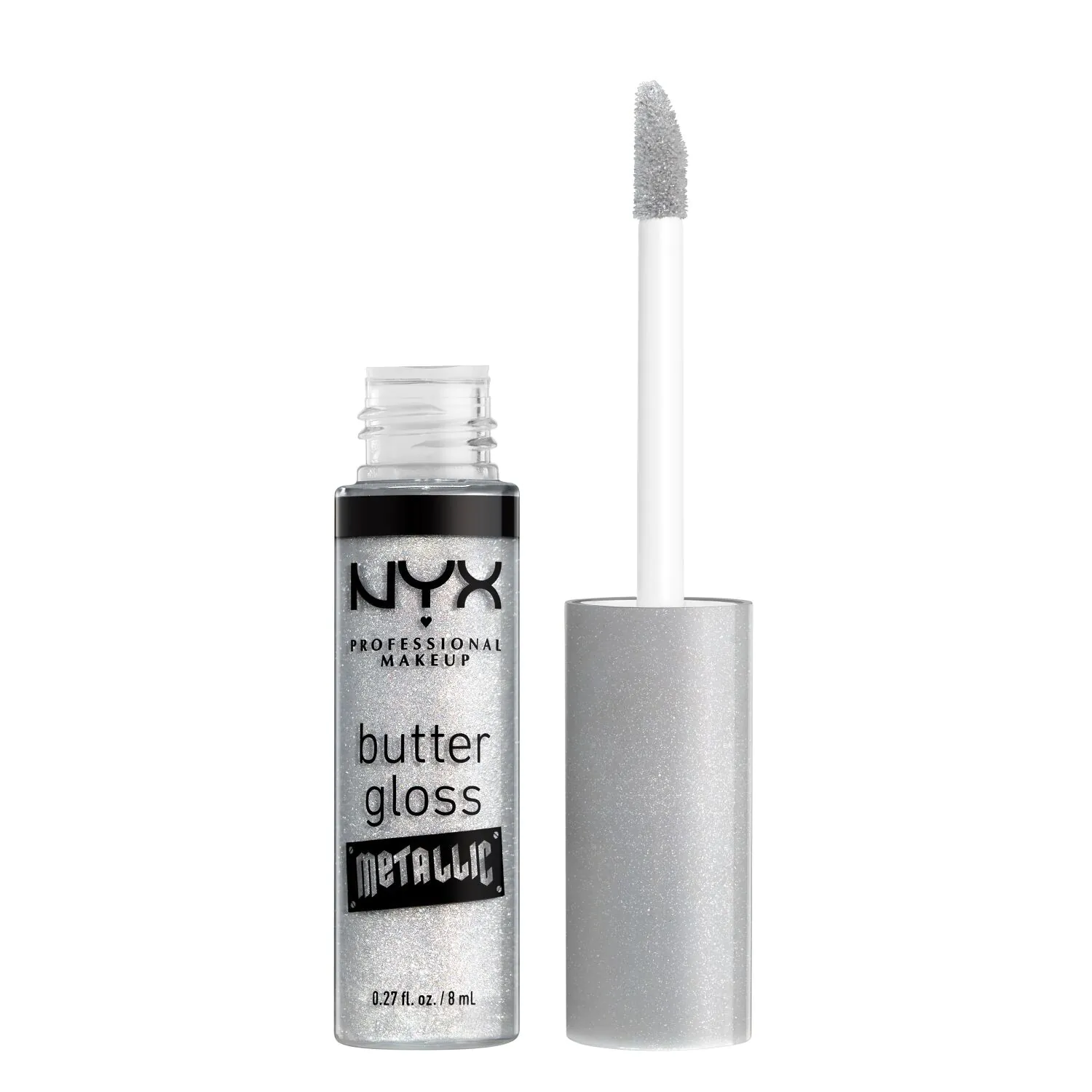 NYX sviesto blizgesio metalinis ledo lūpų blizgesys