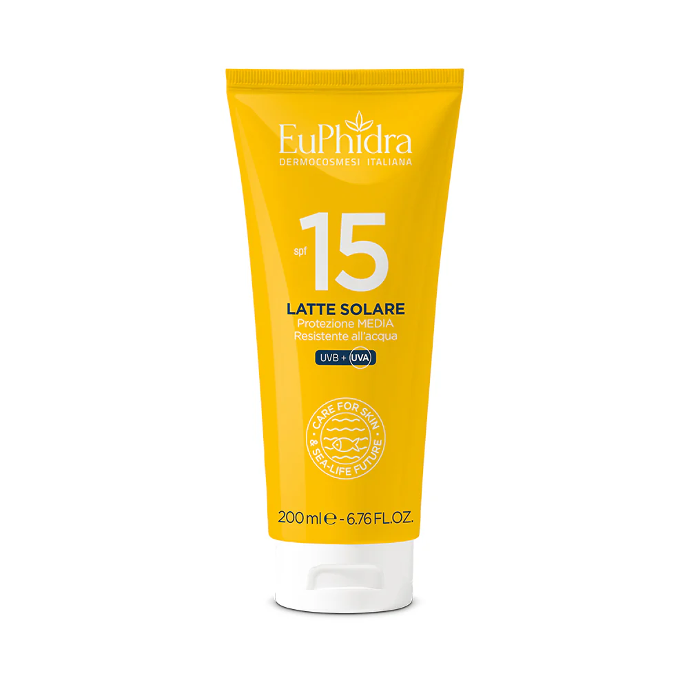 Protector solar corporal en leche SPF15 - Leche solar corporal de protección media.