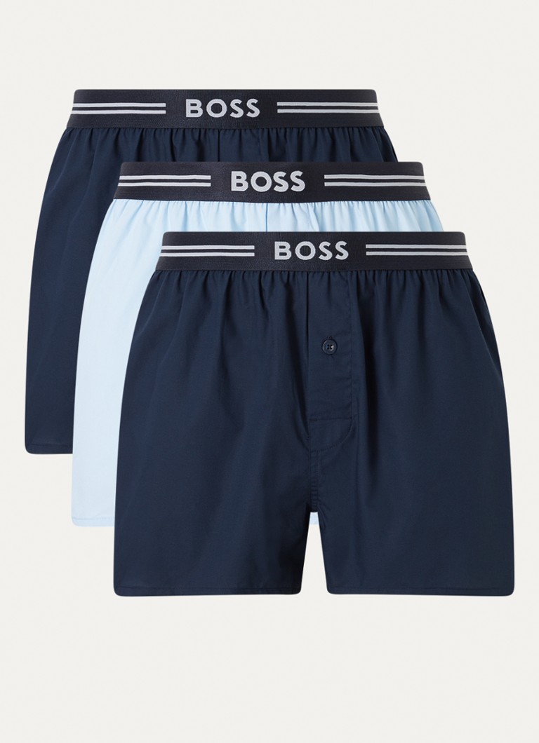 Lot de 3 boxers HUGO BOSS avec ceinture logotée
