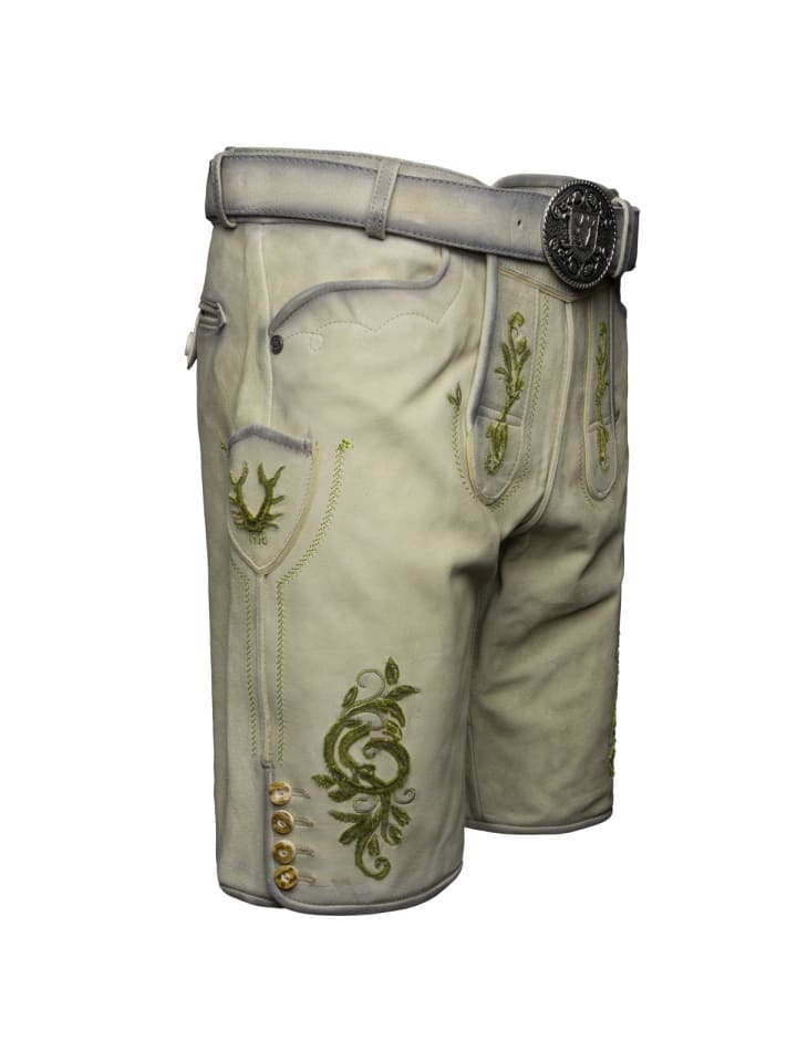 KRÜGER Lederhose Maurus in beige günstig kaufen
