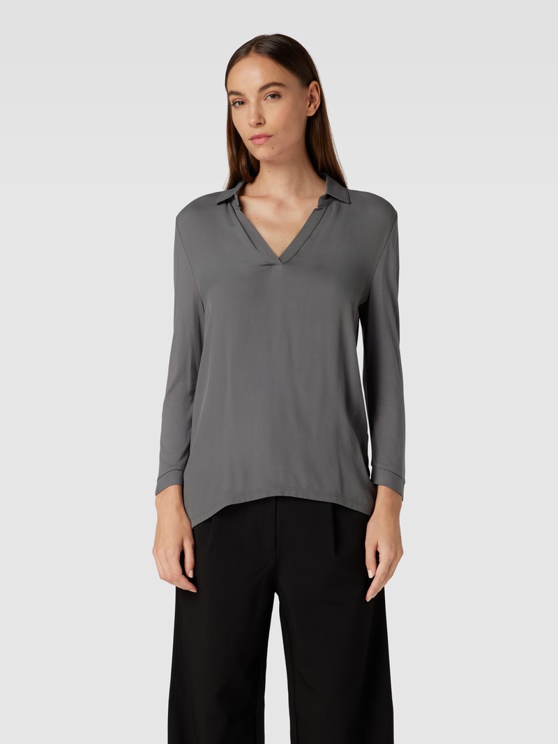 Blusenshirt aus Viskose in anthrazit