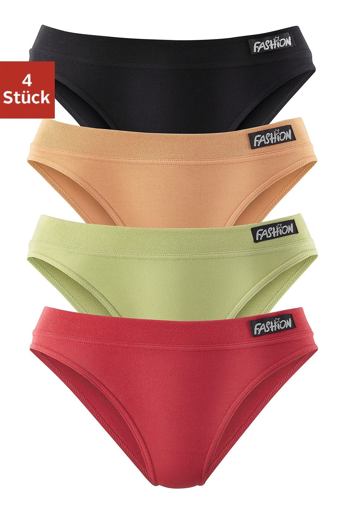 petite fleur Jazz-Pants Slips (Packung, 4-St) aus elastischer Baumwoll-Qualität