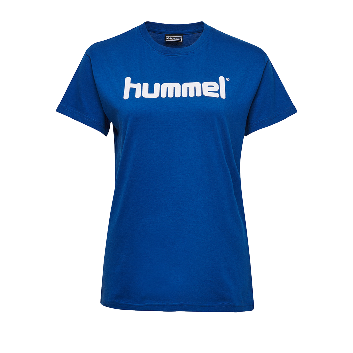 Hummel Cotton T-Shirt Logo Damen Blau F7045