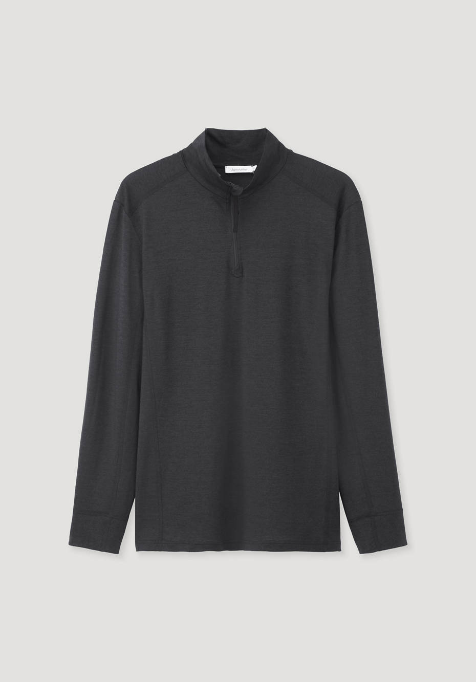 Langarm-Shirt Slim Fit aus Bio-Merinowolle mit Seide